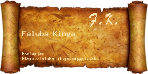 Faluba Kinga névjegykártya